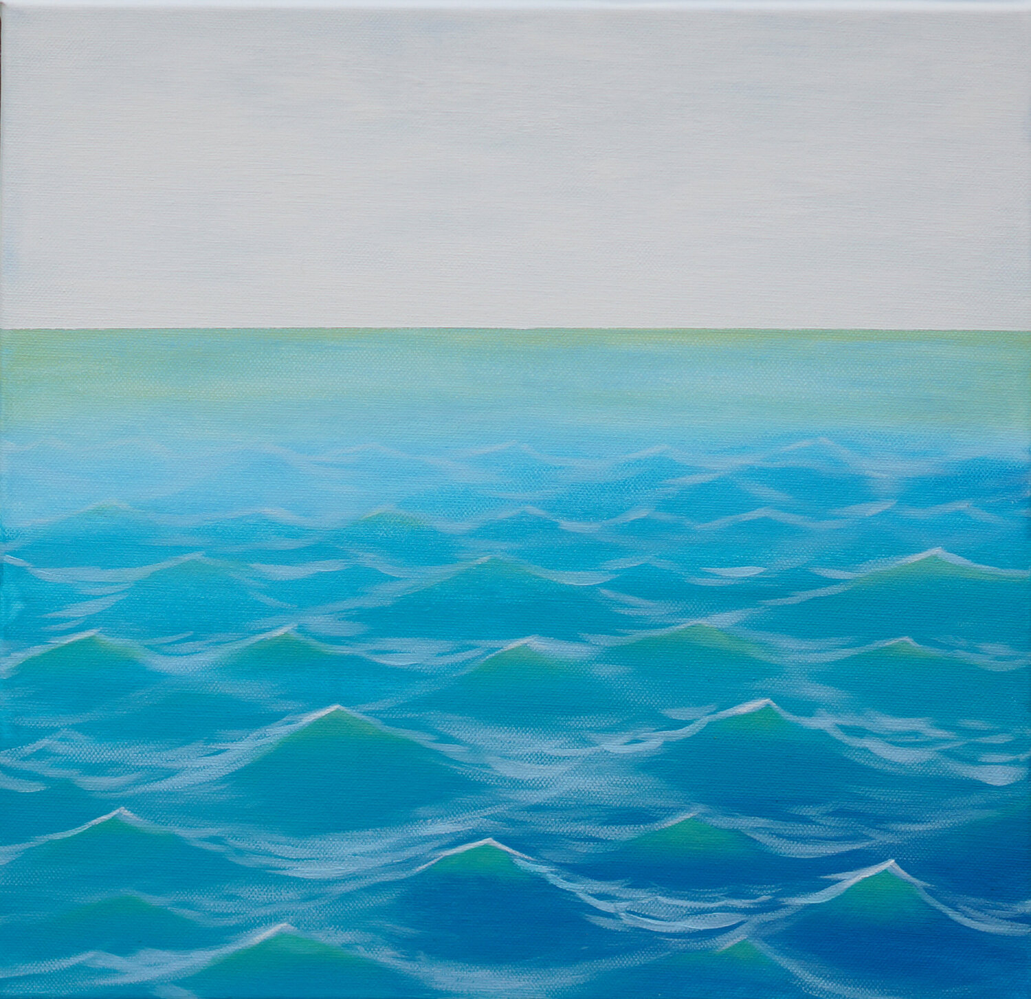 LIGHT BUMPY BLUE Meeres Bild Malerei Eva Strätz