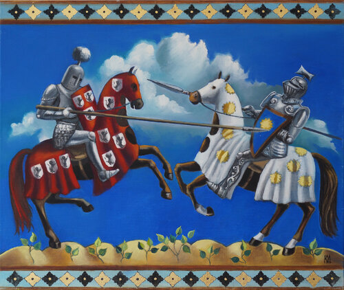 Jousting par Julija Demenkova, Peinture en vente sur Singulart