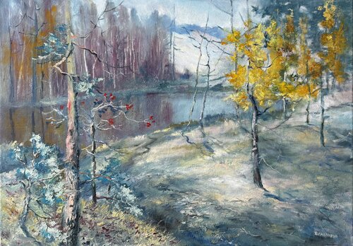Forest river van Julija Demenkova, Schilderij te koop op Singulart
