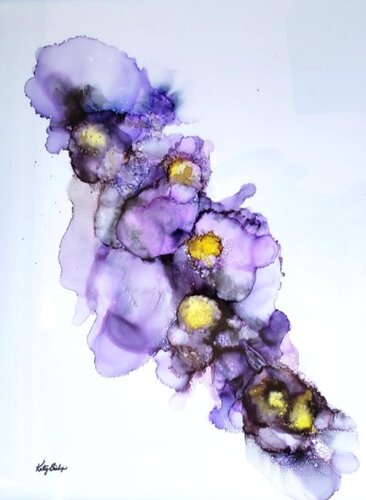 LAVENDER BLOOMS de Katy Bishop, Pintura a la venta en Singulart