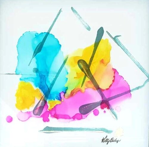 COLORING OUTSIDE THE LINES 3 van Katy Bishop, Schilderij te koop op Singulart