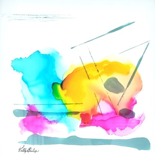 COLORING OUTSIDE THE LINES 5 van Katy Bishop, Schilderij te koop op Singulart