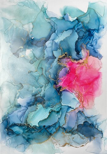Burst of Pink by Clémentine Daudier, Painting for Sale on Singulart