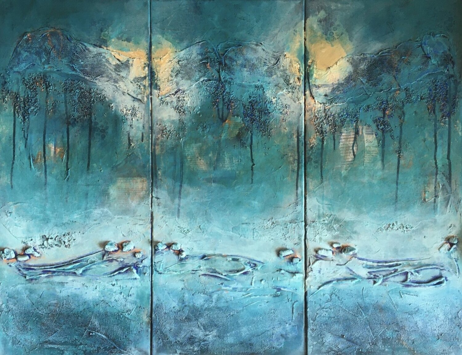 After the rain - Triptych Clémentine Daudier