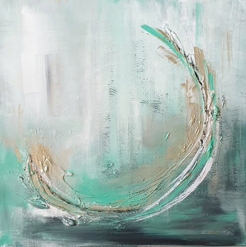 Grüne Dimension No 1 by Sarah Kube, Painting for Sale on Singulart