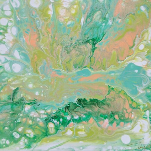 Grünes Erwachen van Sarah Kube, Schilderij te koop op Singulart