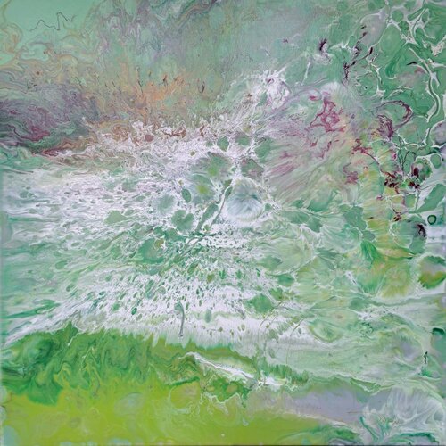 Grünes Erwachen 2 by Sarah Kube, Painting for Sale on Singulart