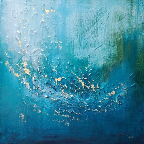 Blaue Kraft Part 2 by Sarah Kube, Painting for Sale on Singulart