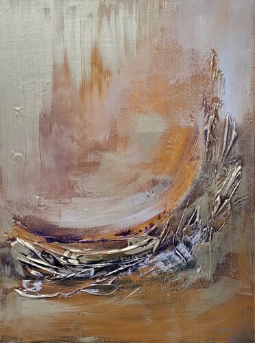 Golden Rise - GOLD UMRAHMT di Sarah Kube, Pittura in vendita su Singulart