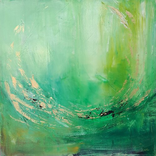Emerald Light No 1 van Sarah Kube, Schilderij te koop op Singulart