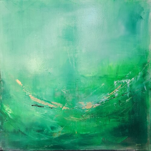 Emerald Light No 2 by Sarah Kube, Painting for Sale on Singulart