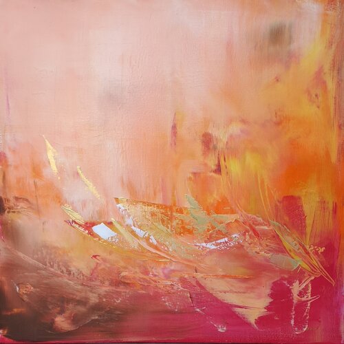 Crimson Sunlight No 1 van Sarah Kube, Schilderij te koop op Singulart