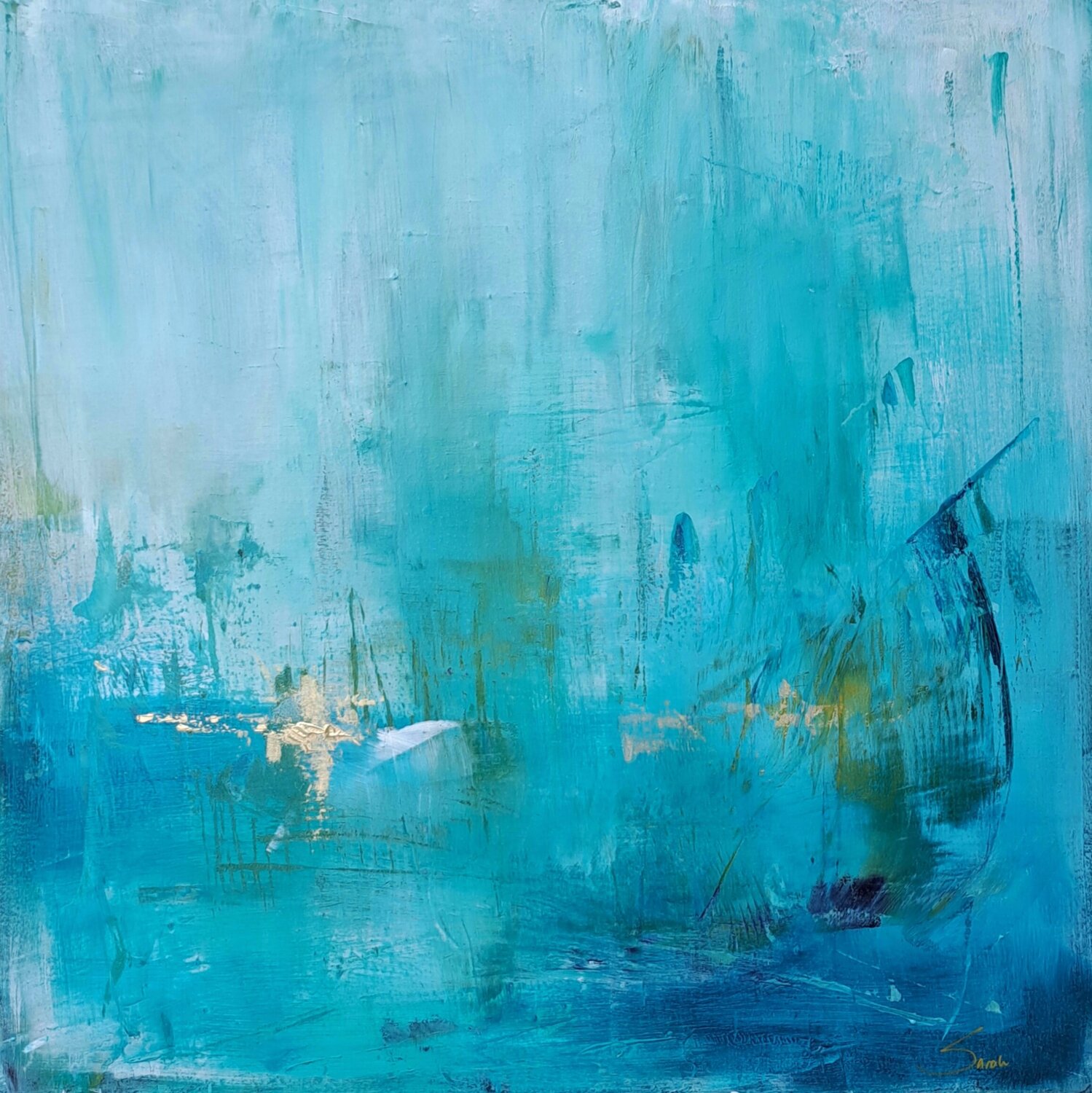 Zwischen den Welten door Sarah Kube (2025) : Schilderij Acryl op Canvas -  Singulart, image size:1499x1500