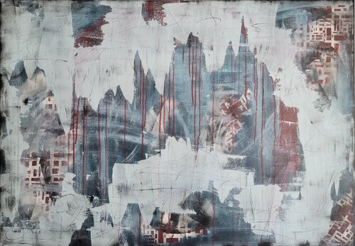 City in the City di Moe Teratos, Pittura in vendita su Singulart