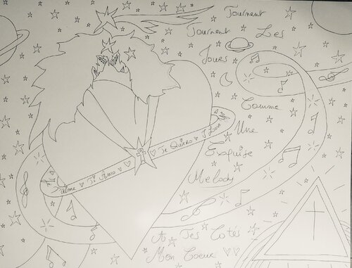 union cosmique par Alayastar ., Dessin en vente sur Singulart