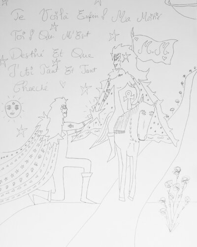 Ma moitie de Alayastar ., Obra en papel a la venta en Singulart