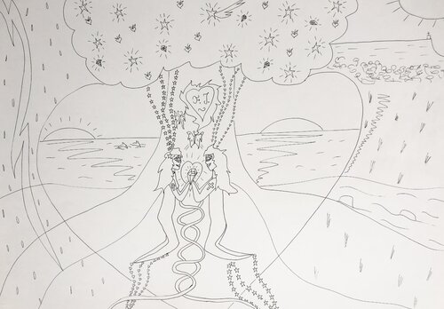 Priere d'Amour par Alayastar ., Œuvre sur papier en vente sur Singulart