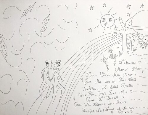 Viens je t'emmene! van Alayastar ., Werk op papier te koop op Singulart