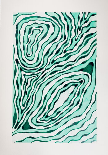 Flow 4 van Nadine Achtelik, Werk op papier te koop op Singulart