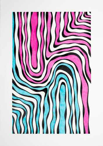 Flow 14 par Nadine Achtelik, Œuvre sur papier en vente sur Singulart