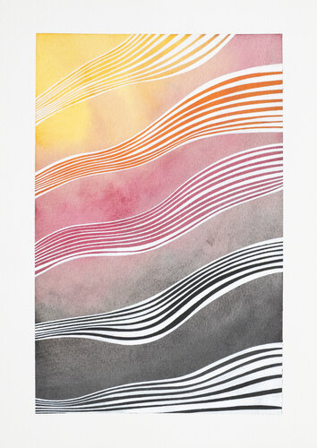 Iterations of Flow 2 di Nadine Achtelik, Opera su carta in vendita su Singulart
