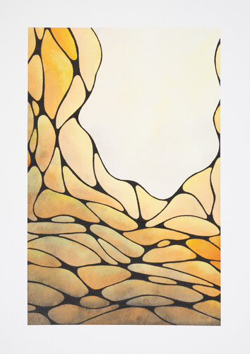 Inner Nets II - Sunlit Warmth von Nadine Achtelik, Werk auf Papier kaufen auf Singulart