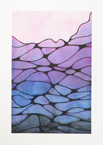 Inner Nets VII - Rising Tide di Nadine Achtelik, Opera su carta in vendita su Singulart