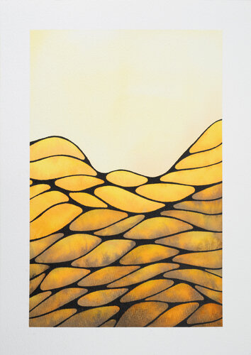 Inner Nets IX - Valley Glow di Nadine Achtelik, Opera su carta in vendita su Singulart