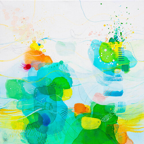 look right - undersea series BODENSEE de Nora Kalinda, Pintura a la venta en Singulart