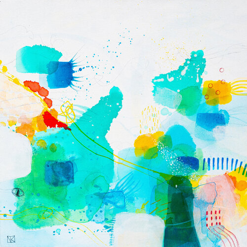 fridolin - undersea series BODENSEE de Nora Kalinda, Pintura a la venta en Singulart