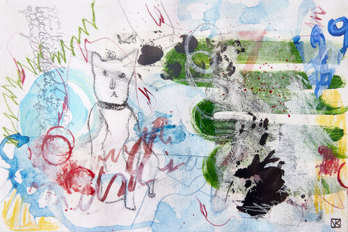 Katzenversteck by Nora Kalinda, Work on Paper for Sale on Singulart