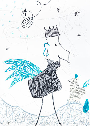 Rex Rhadamantus (?) by Nora Kalinda, Work on Paper for Sale on Singulart
