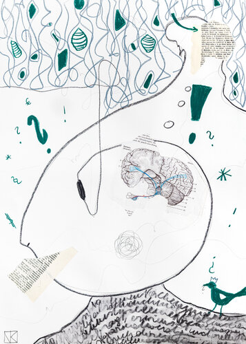 Cerebrum di Nora Kalinda, Opera su carta in vendita su Singulart