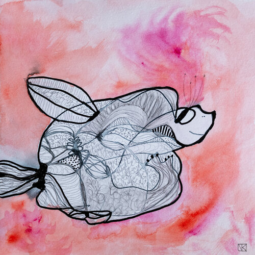 Fridolin de Nora Kalinda, Obra en papel a la venta en Singulart