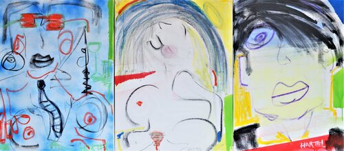 Untitled (from Modern Faces) di Paul Hartel, Pittura in vendita su Singulart