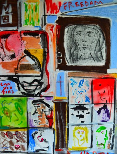Blocking Noise (a.k.a Looking Nice) Windows di Paul Hartel, Pittura in vendita su Singulart
