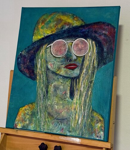 Happy Hippie von Iris Monhof, Malerei kaufen auf Singulart