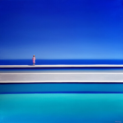 L'Attente du Paquebot di Hugo Pondz, Pittura in vendita su Singulart