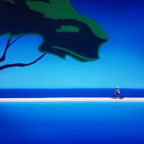 Le Bleu et le Vert de Hugo Pondz, Pintura a la venta en Singulart