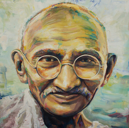 GANDHI van André Nier, Schilderij te koop op Singulart