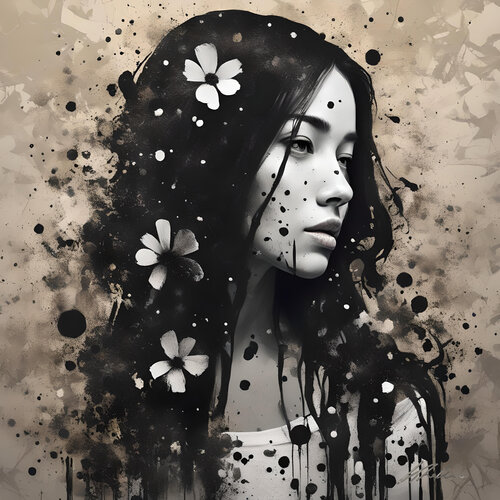 FLEURS DE MINUIT van Khélène, Digitaal te koop op Singulart