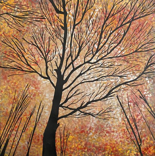 UNDER TREES #2 by Khélène, Painting for Sale on Singulart