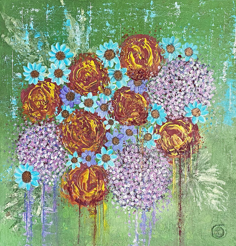 INCANDESCENCE FLORALE van Khélène, Schilderij te koop op Singulart