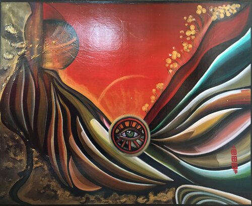La roue by Séverine Gallois, Painting for Sale on Singulart