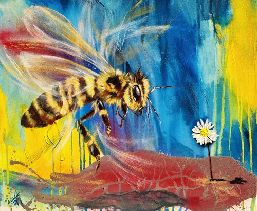 Bee Hope par Inge Gründel-Pfaff, Peinture en vente sur Singulart