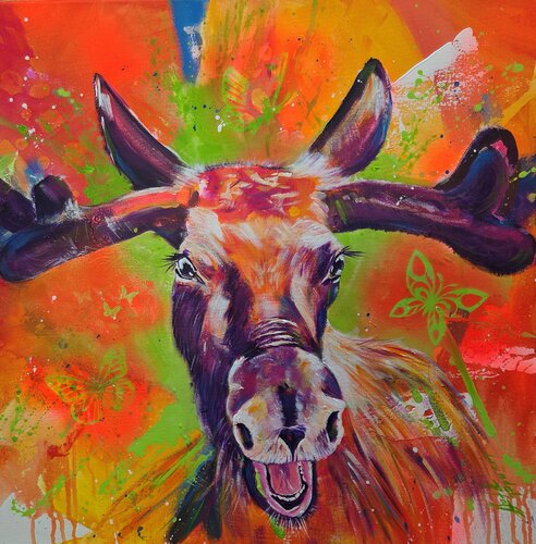 lachender Elch Inge Gründel-Pfaff