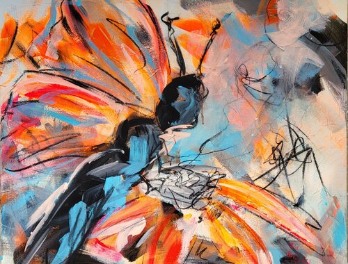 Butterfly by Inge Gründel-Pfaff, 油畫 for Sale on Singulart