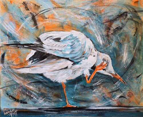 Möve by Inge Gründel-Pfaff, Painting for Sale on Singulart