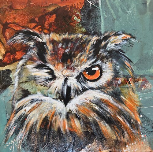 lustiger Kauz by Inge Gründel-Pfaff, Painting for Sale on Singulart