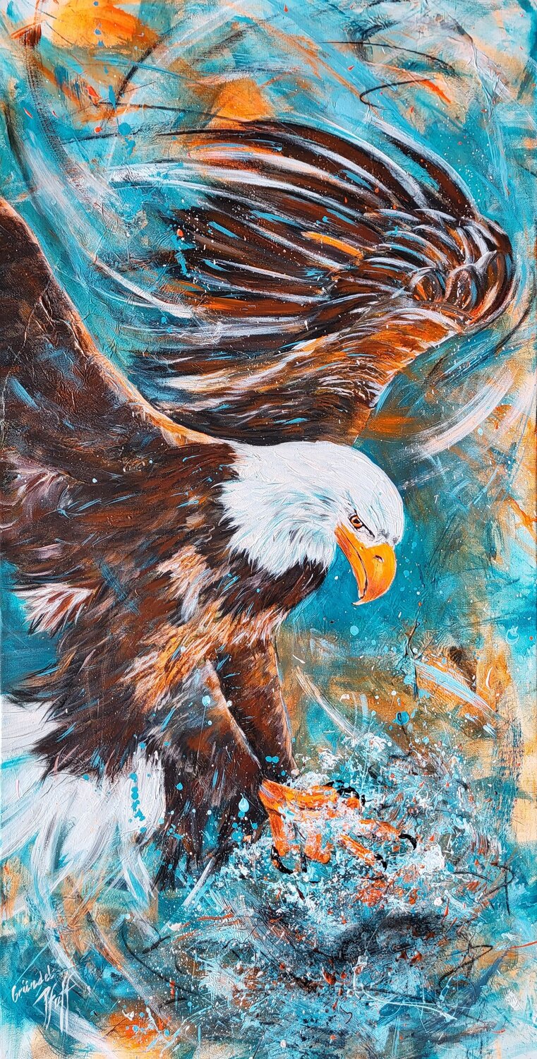 Weißkopfseeadler - König der Lüfte Inge Gründel-Pfaff Originalgemälde zu verkaufen